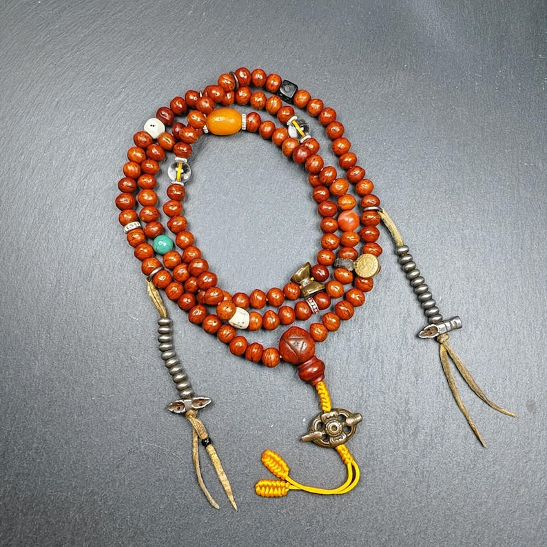 Tibetan Rosary, Old 8.7mm 108 Bodhi Seed Mala