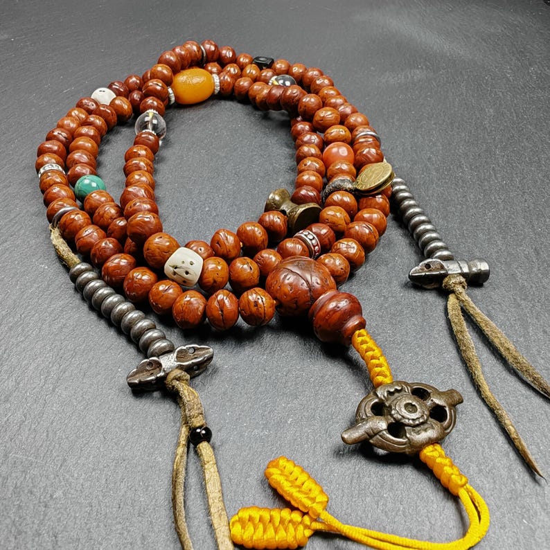 Tibetan Rosary, Old 8.7mm 108 Bodhi Seed Mala