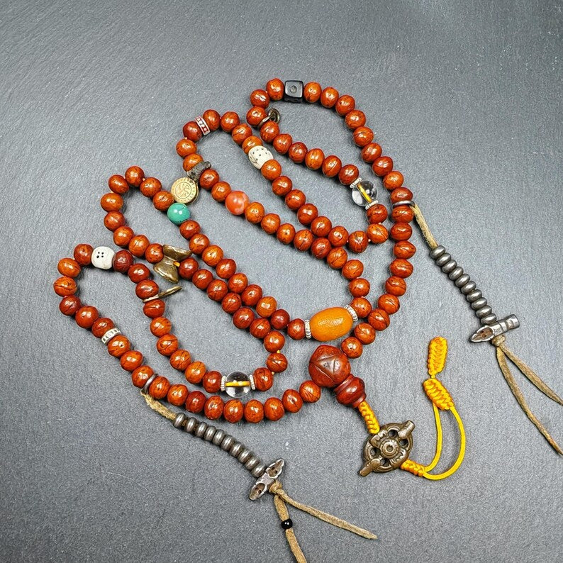 Tibetan Rosary, Old 8.7mm 108 Bodhi Seed Mala