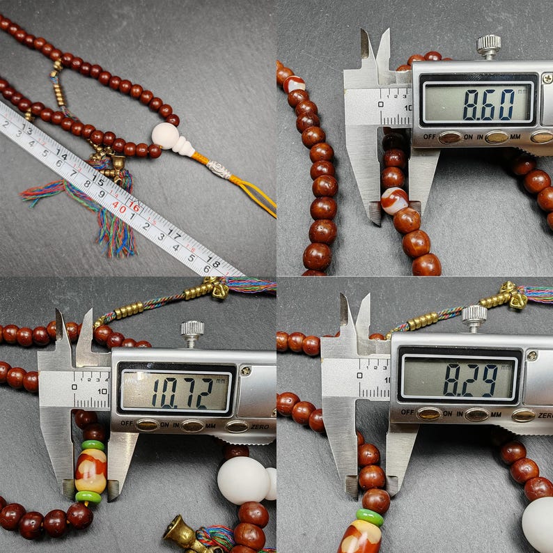 Tibetan 8mm 108 Rudraksha Mala Necklace