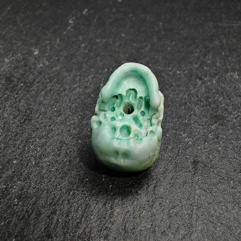 Authentic Turquoise Citipati Skull Bead,15*13*11mm