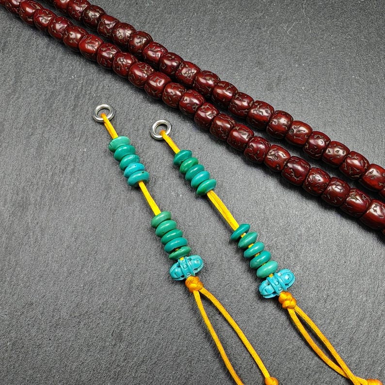 7mm Tibetan Turquoise Prayer Bead Counters