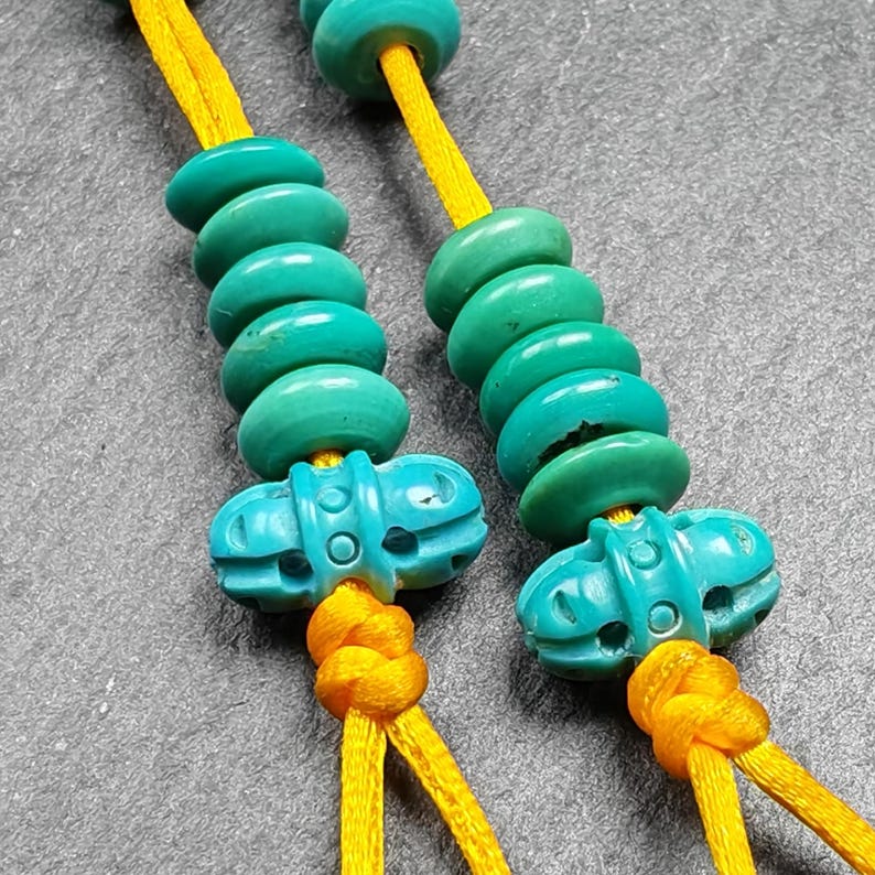 7mm Tibetan Turquoise Prayer Bead Counters