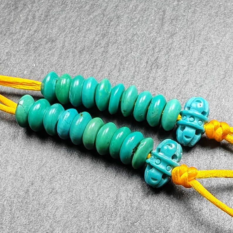 7mm Tibetan Turquoise Prayer Bead Counters