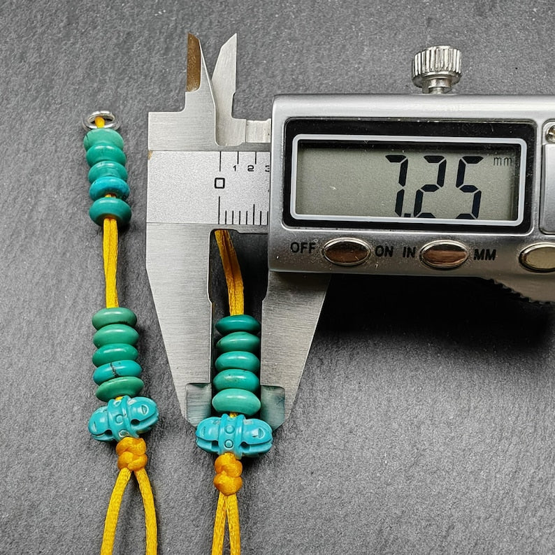 7mm Tibetan Turquoise Prayer Bead Counters Gandhanra-ART