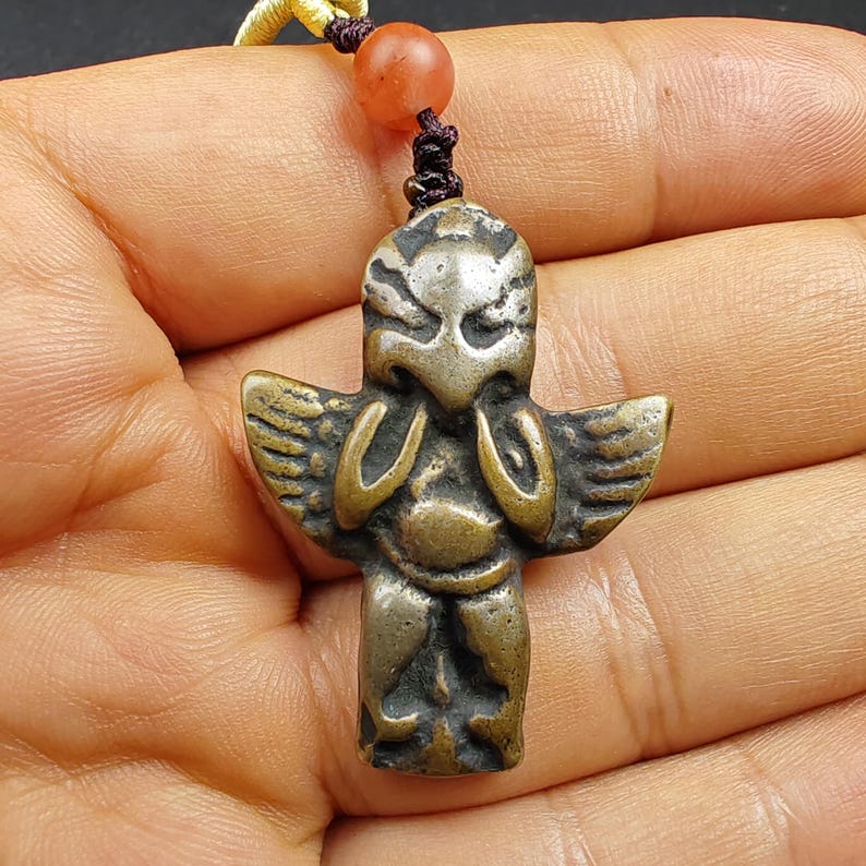 Tibetan Buddhist Amulet Pendant | Garuda Golden-Winged Bird