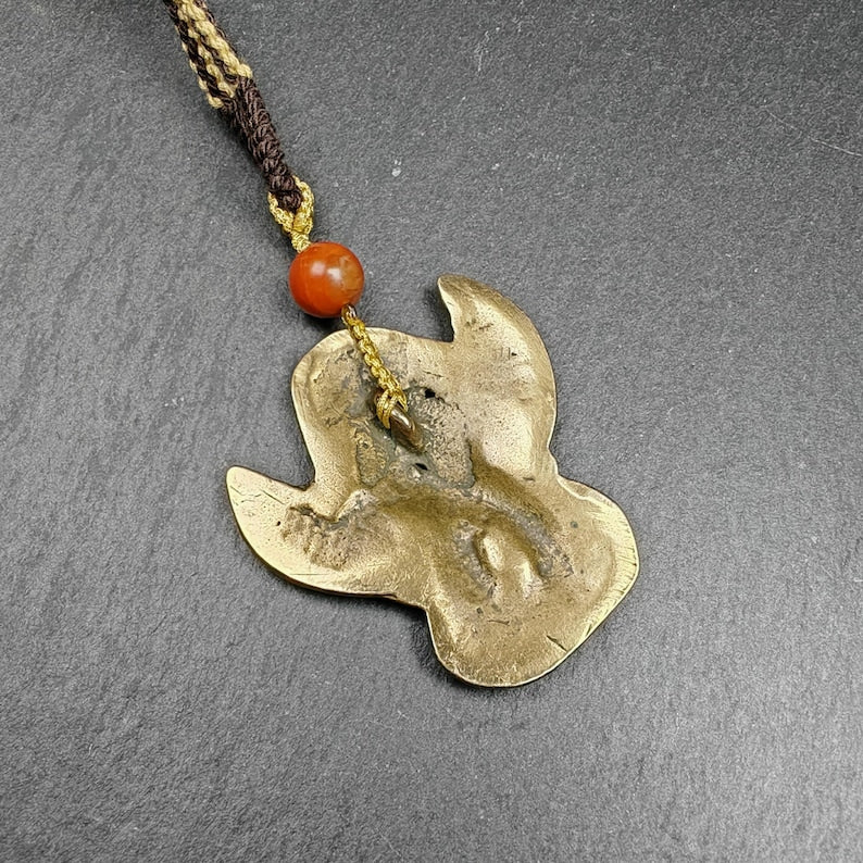 Tibetan Buddhist Amulet Pendant | Garuda Golden-Winged Bird