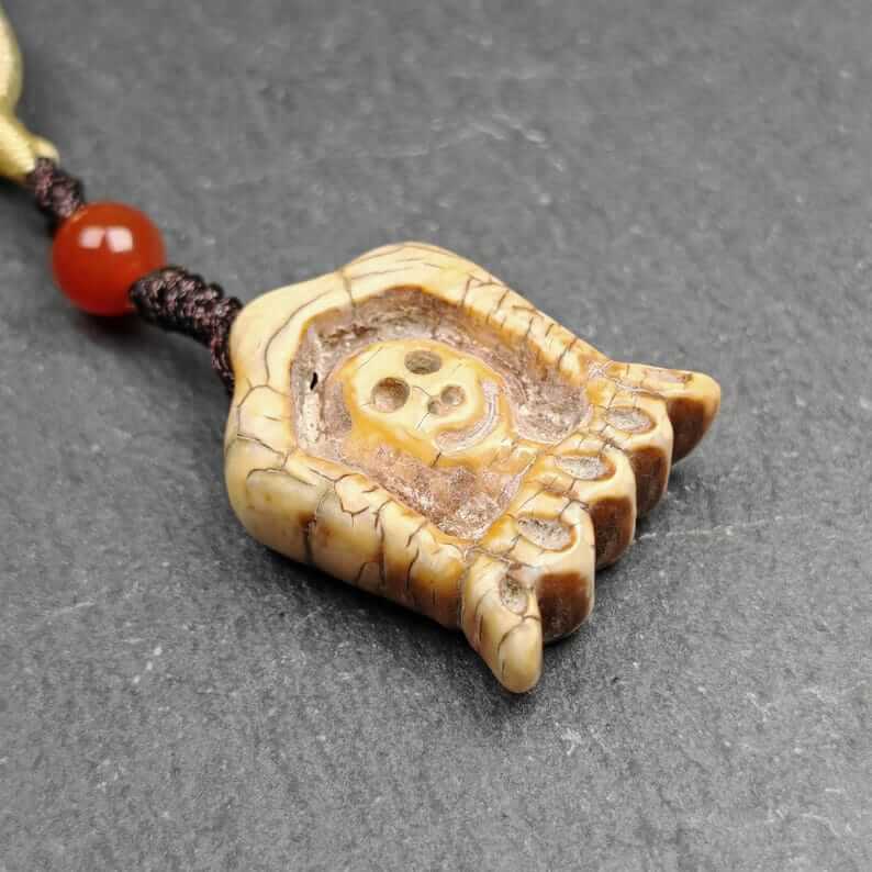 Old Citipati Skull Pendant | Tibetan Amulet