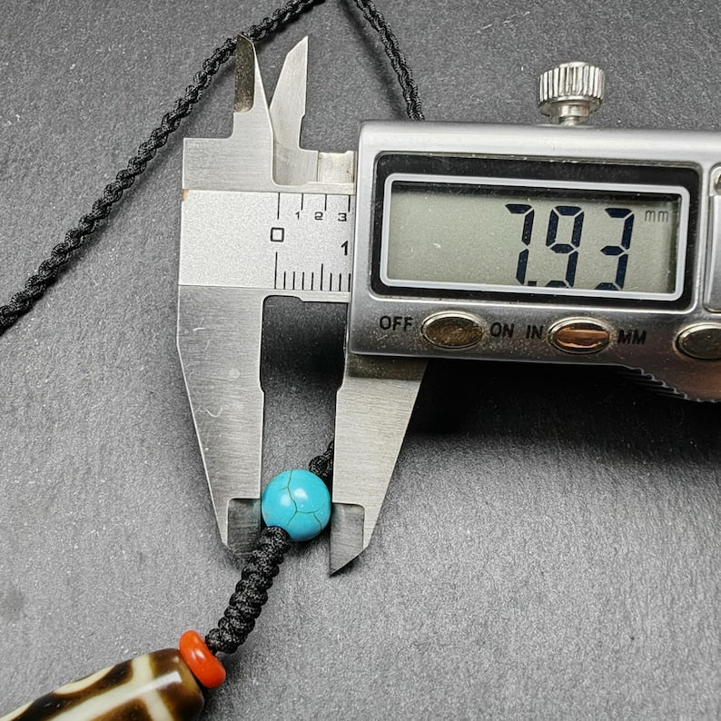 9 Eyes Dzi Bead Necklace | 41 x 11" Gandhanra-ART