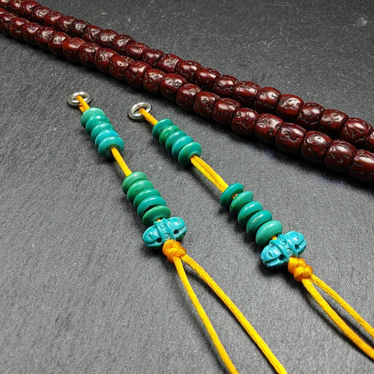 7mm Tibetan Turquoise Prayer Bead Counters