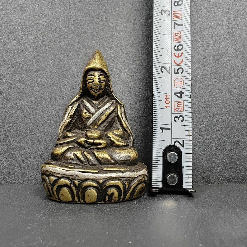 Guru Rinpoche Statue | 6cm Height | Silver Inlaid