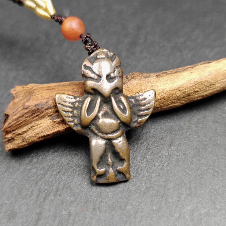Tibetan Buddhist Amulet Pendant | Garuda Golden-Winged Bird