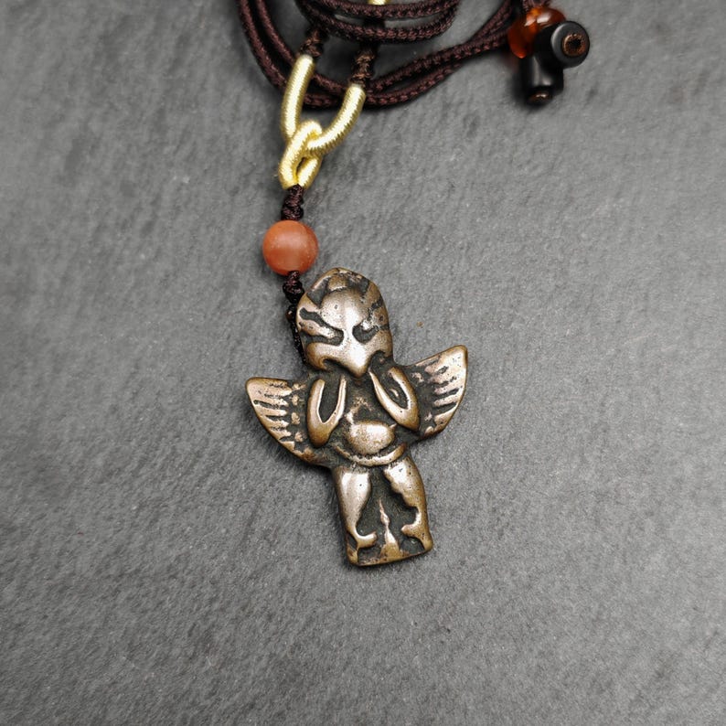 Tibetan Buddhist Amulet Pendant | Garuda Golden-Winged Bird