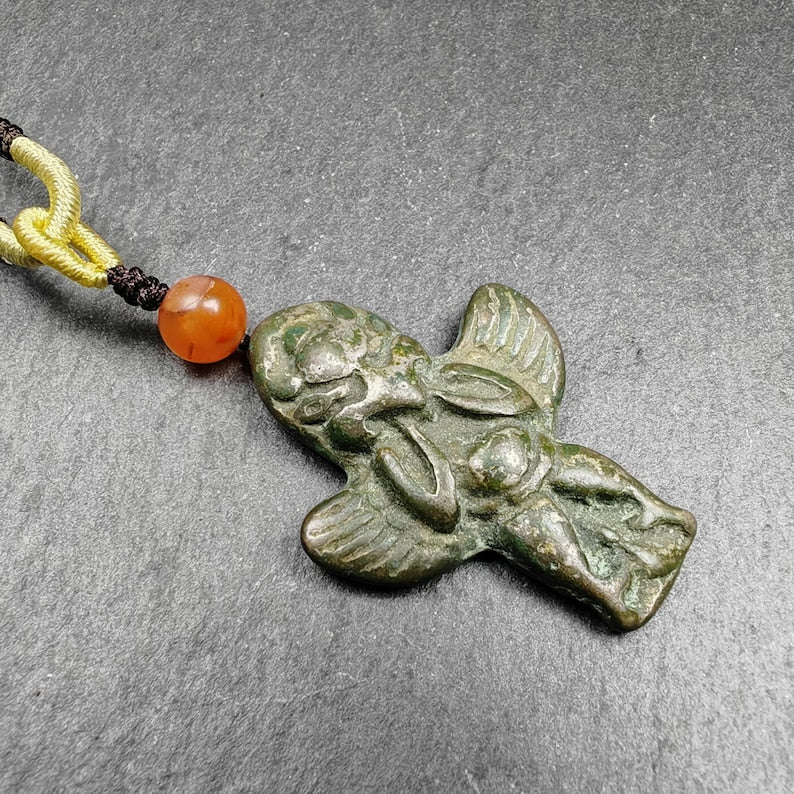 Tibetan Buddhist Amulet Pendant | Garuda Golden-Winged Bird