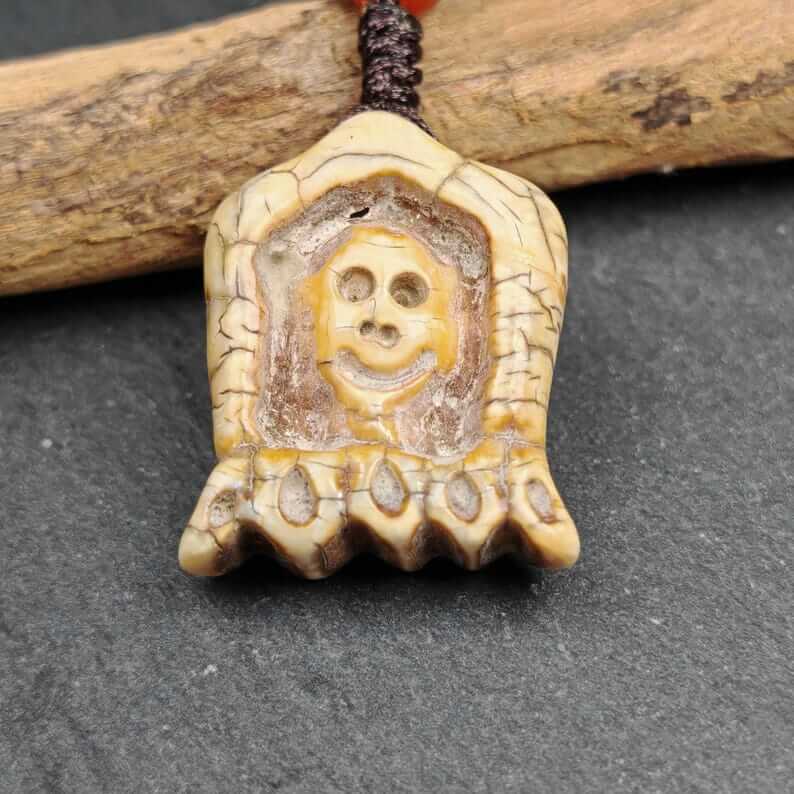 Old Citipati Skull Pendant | Tibetan Amulet