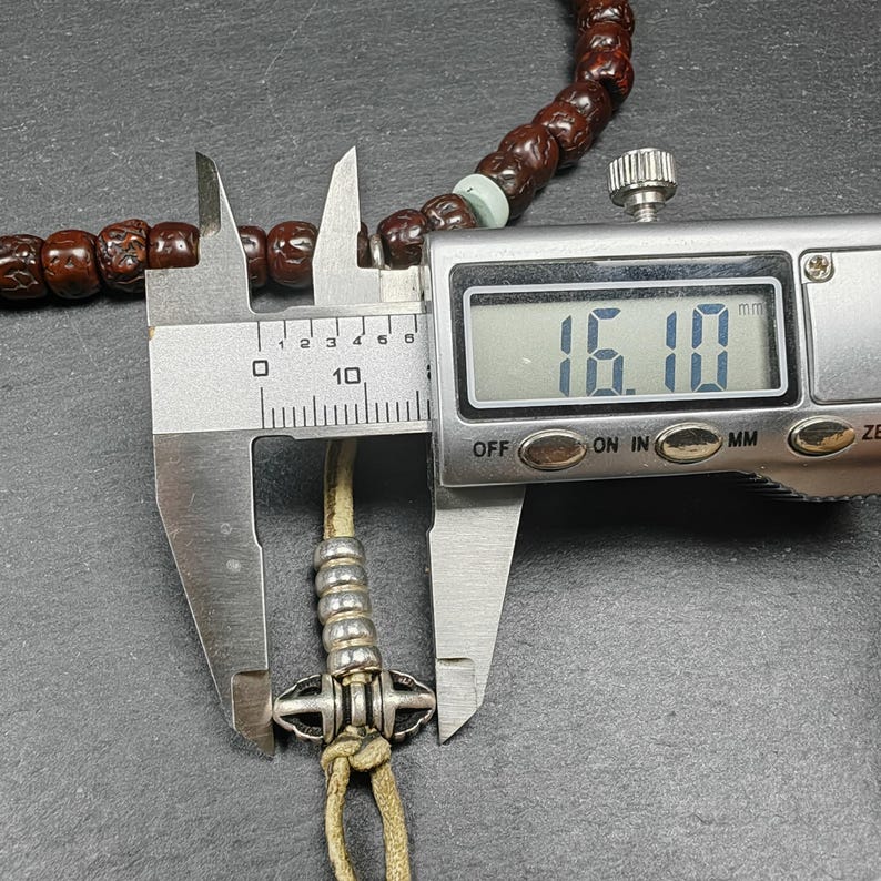 Authentic 8mm Rudraksha Necklace Mala: Tibetan 108 Prayer Beads Rosary - 40cm Stretched