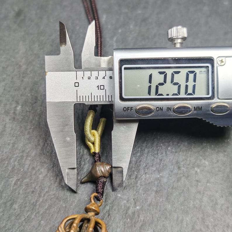 Tibetan Vajra Amulet - Protective Charm - 47×16mm