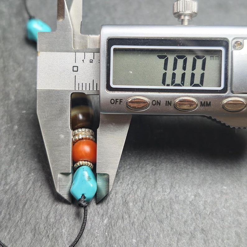 Antique 2 Eyes Dzi Bead Clavicle Necklace | 30*11mm Gandhanra-ART