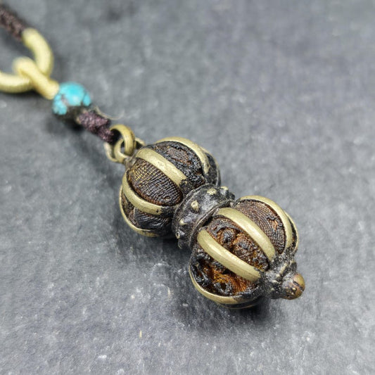 Vajra Amulet Tibetan Protective Charm with Consecration Filled 35*15mm Gandhanra-ART