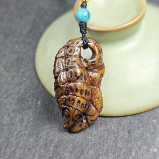 Antique Scorpion-shaped Kapala Amulet - 39mm × 20mm - Decades Old Gandhanra-ART