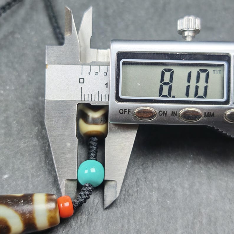 Authentic Dual Sky Earth Dzi Bead Necklace | 56*12mm Gandhanra-ART