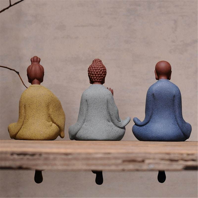 Purple Sand Shakyamuni,Avalokiteshvara,Ksitigarba Buddha Statues - Gandhanra-ART