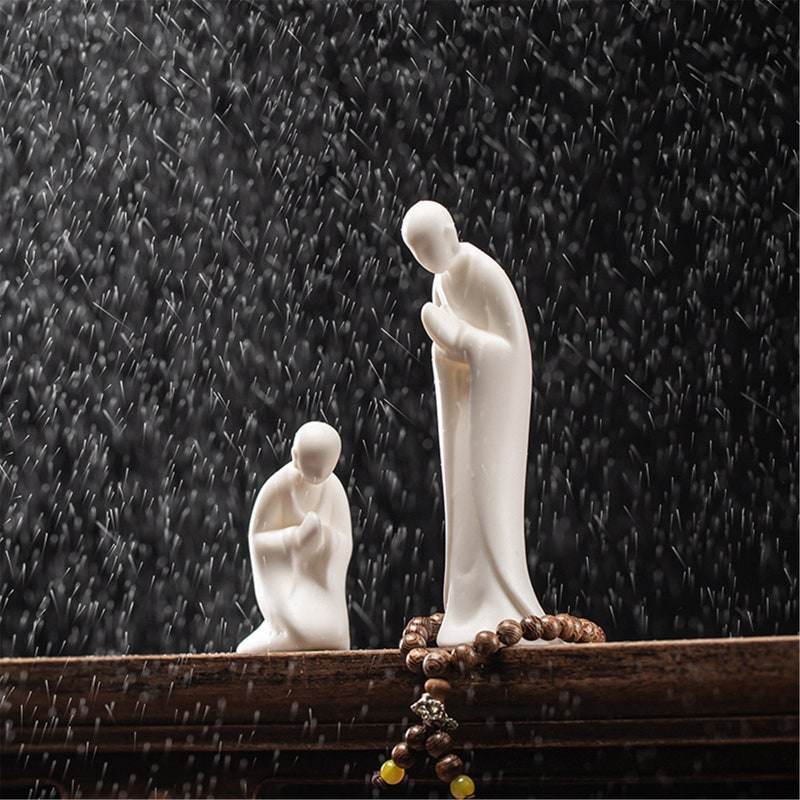 White Porcelain Meditation Buddha Statues - Gandhanra-ART