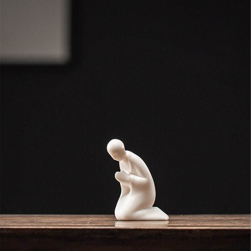 White Porcelain Meditation Buddha Statues - Gandhanra-ART