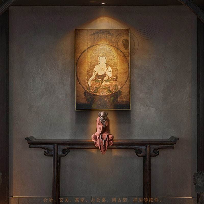 Purple Sand Bodhidharma Buddha Statues - Gandhanra-ART