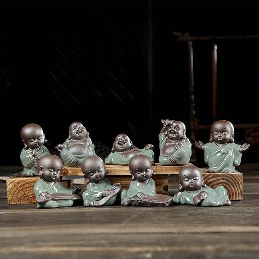 Ge Kiln Shakyamuni,Avalokiteshvara,Ksitigarba Buddha Statue - Gandhanra-ART