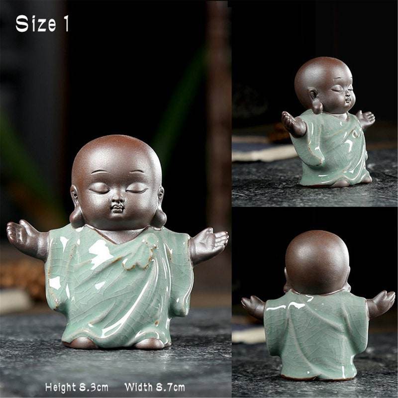 Ge Kiln Shakyamuni,Avalokiteshvara,Ksitigarba Buddha Statue - Gandhanra-ART