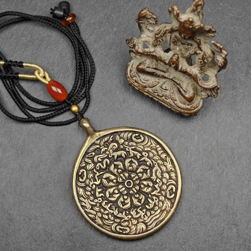 Buddhist Amulet,Melong SIPAHO,Mandala Flower Pattern - Gandhanra-ART