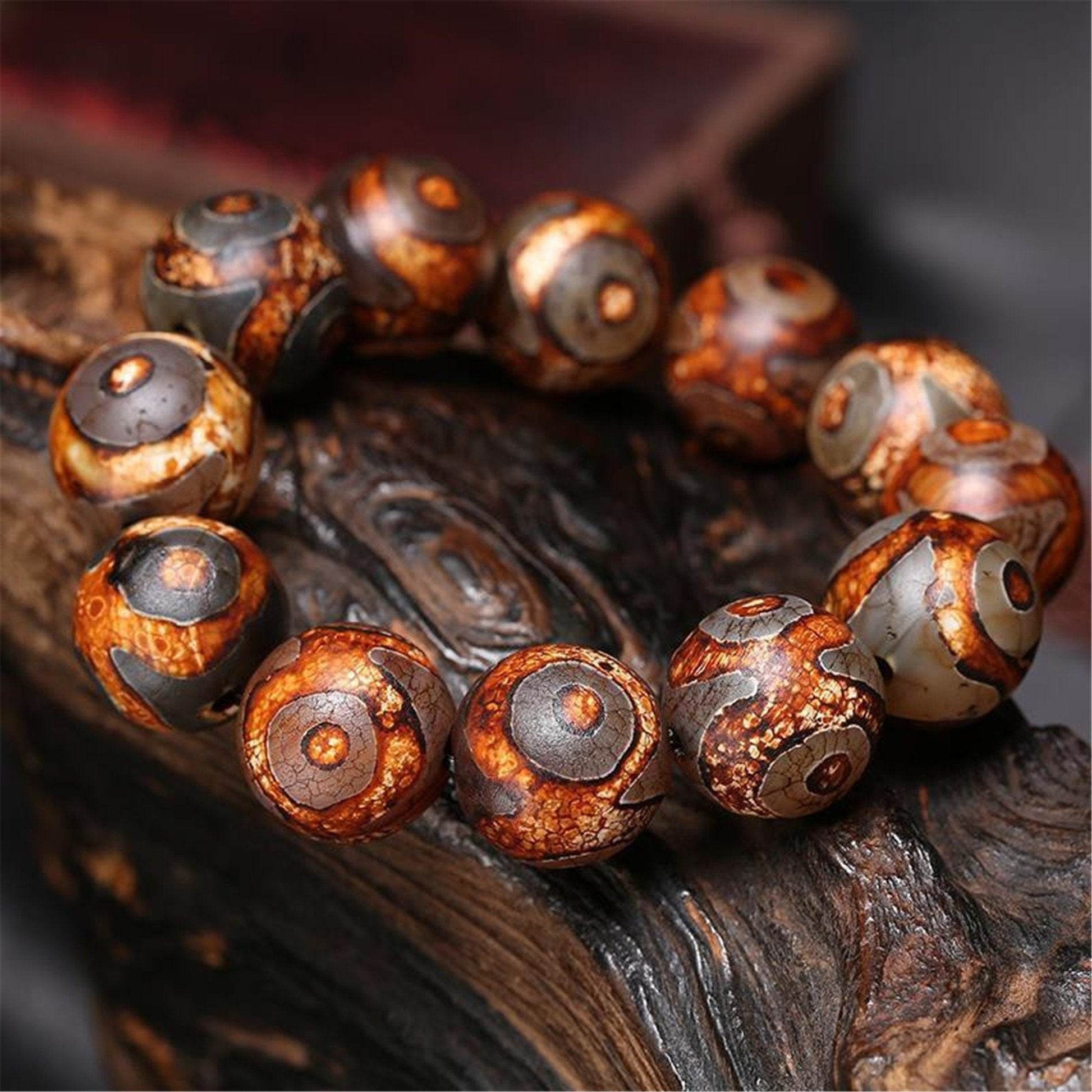 3 Eyes Dzi Bead Bracelet - Gandhanra-ART