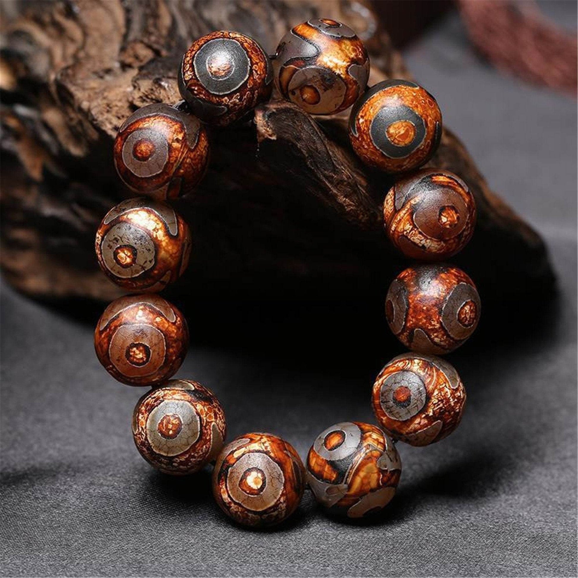 3 Eyes Dzi Bead Bracelet - Gandhanra-ART