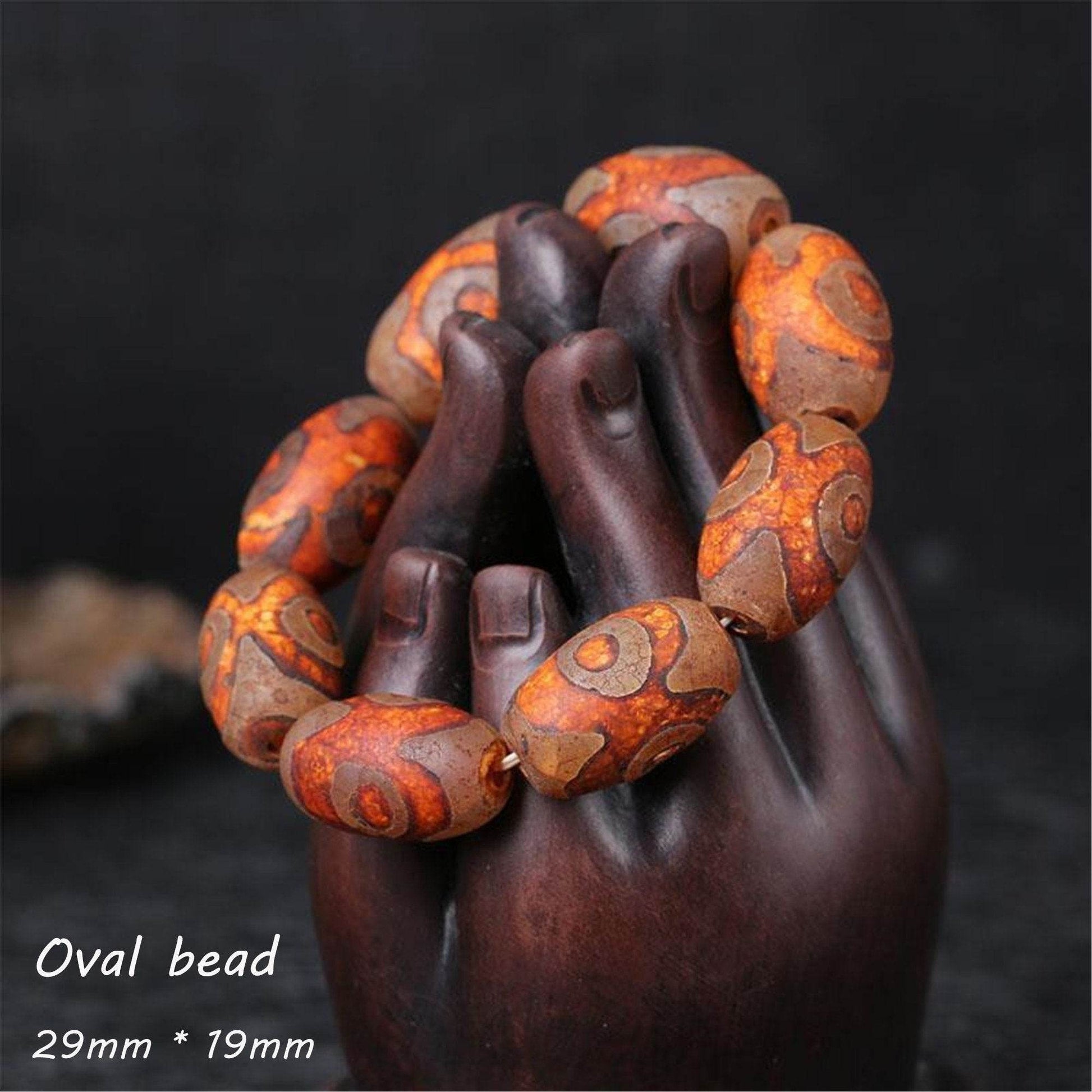 3 Eyes Dzi Bead Bracelet - Gandhanra-ART