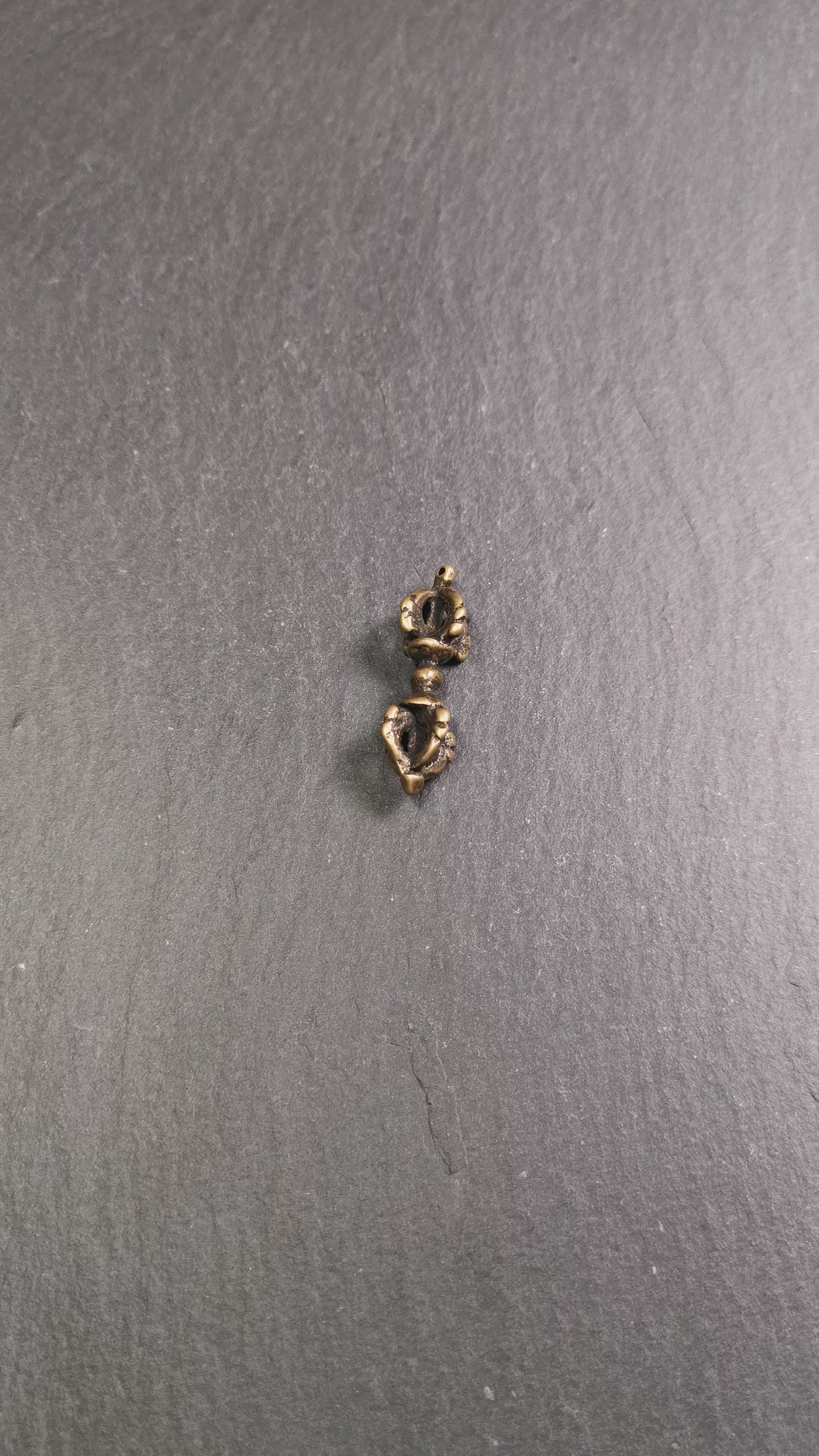 Five-pronged Vajra Dorje Amulet,Tibetan Buddhism Ritual Necklace 1.5"