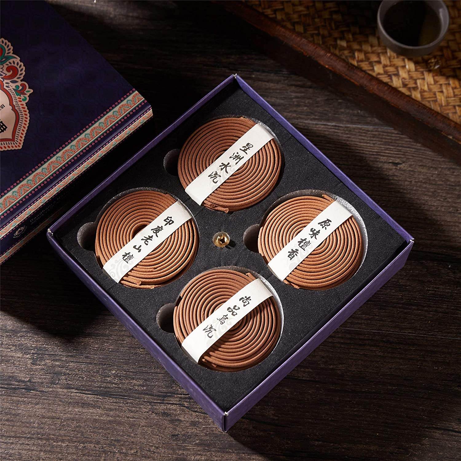 4 Packs of 160 Long Lasting Incense Coils,Gift Pack - Gandhanra-ART