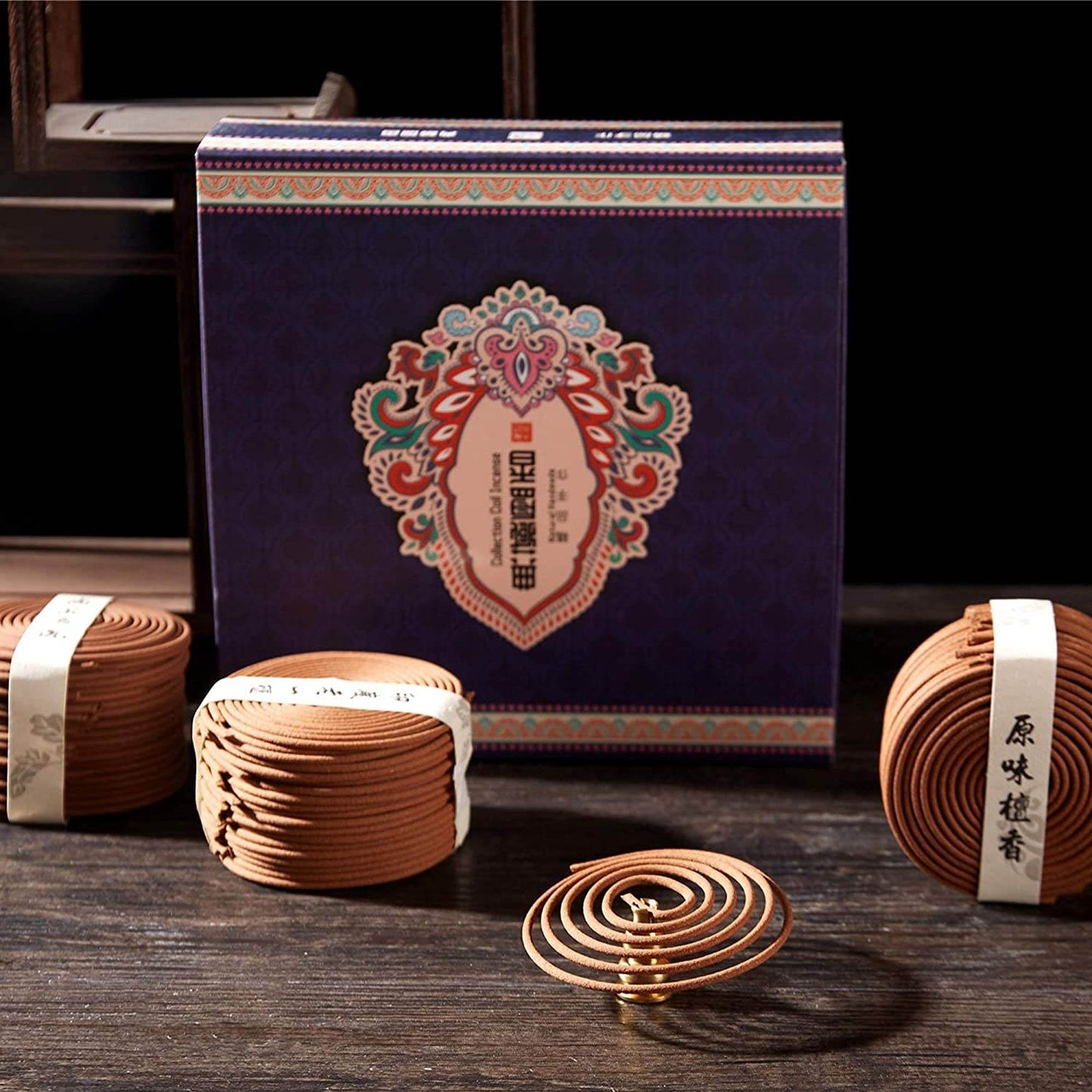 4 Packs of 160 Long Lasting Incense Coils,Gift Pack - Gandhanra-ART