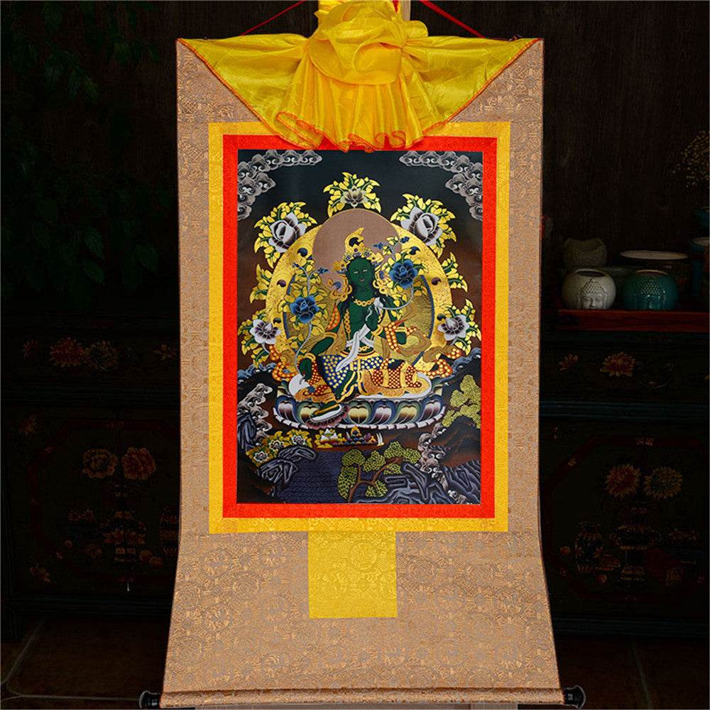 Green Tara - in Black Style - Gandhanra-ART