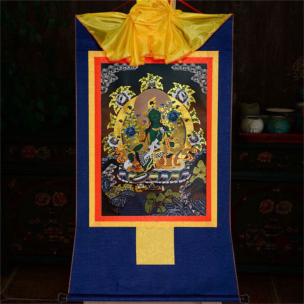 Green Tara - in Black Style - Gandhanra-ART