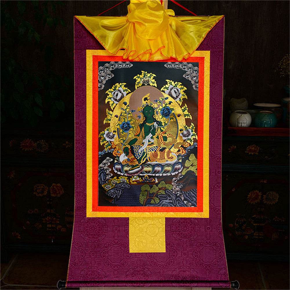 Green Tara - in Black Style - Gandhanra-ART