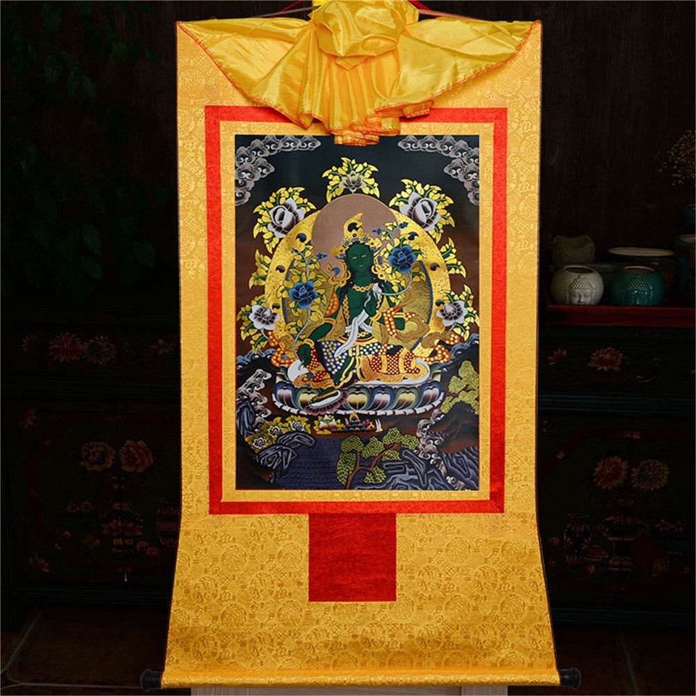 Green Tara - in Black Style - Gandhanra-ART