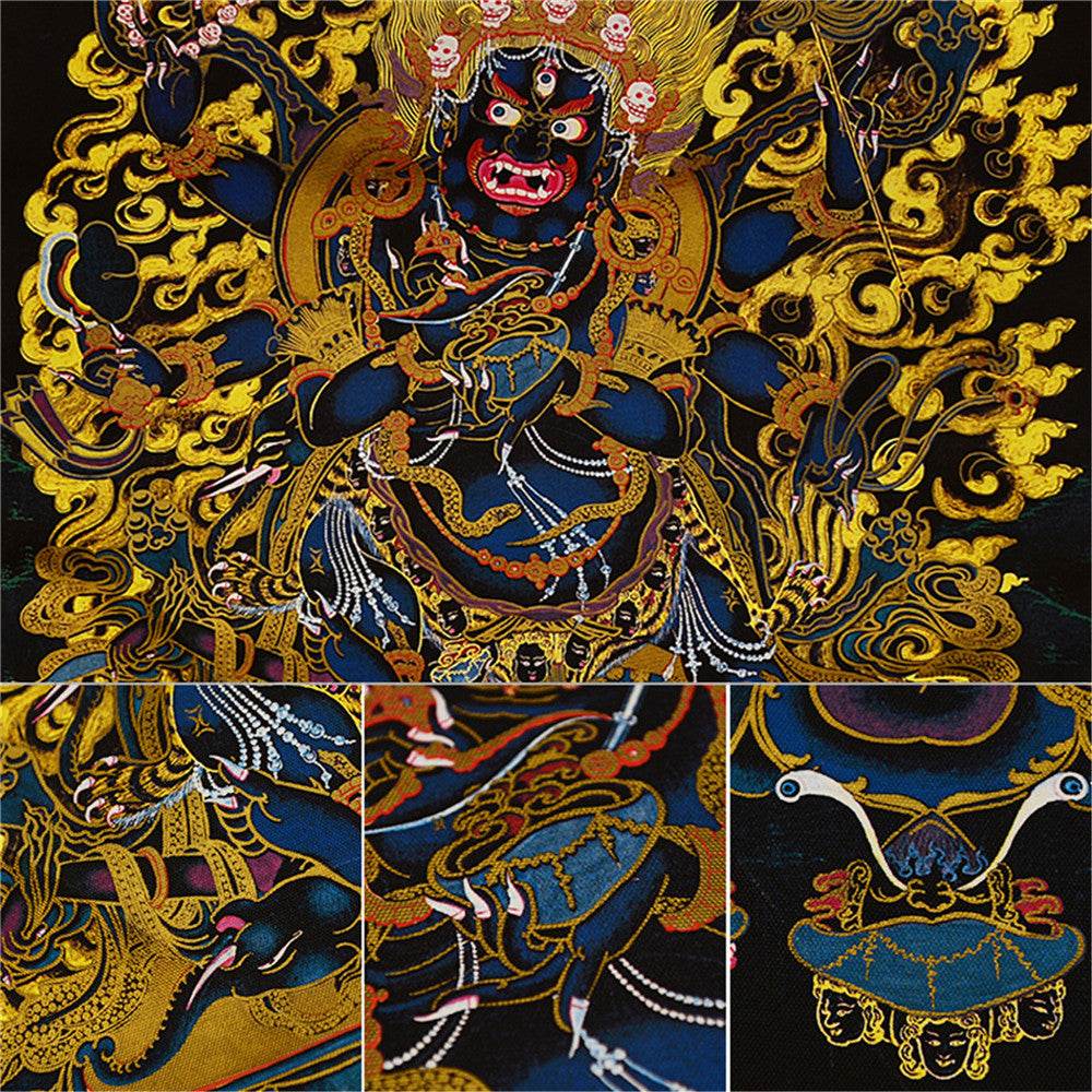 ནག་པོ་ཆེན་པོ། Six Armed Mahakala-Black Type - Gandhanra-ART