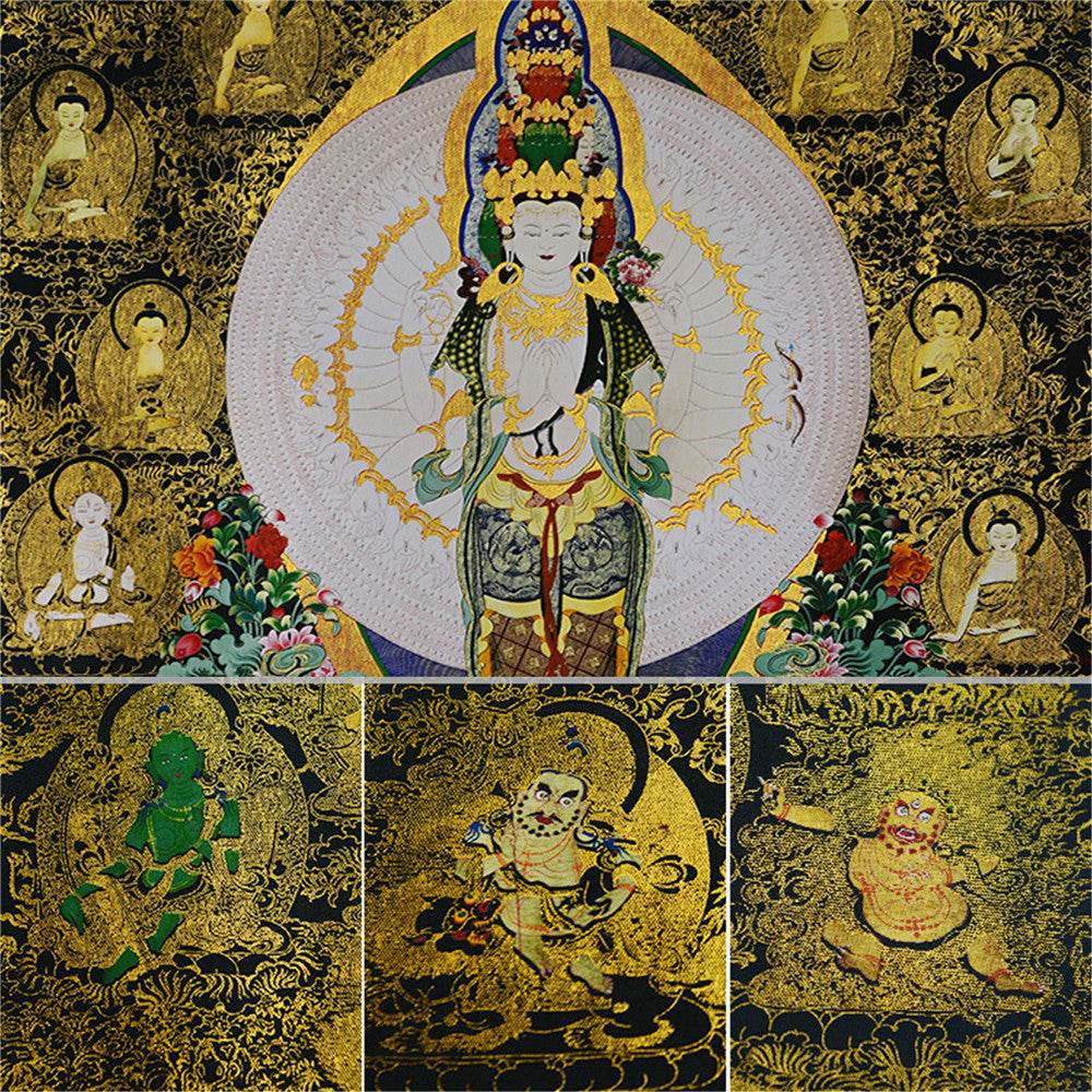 Avalokitesvara with Thousand Arms-Black Type - Gandhanra-ART