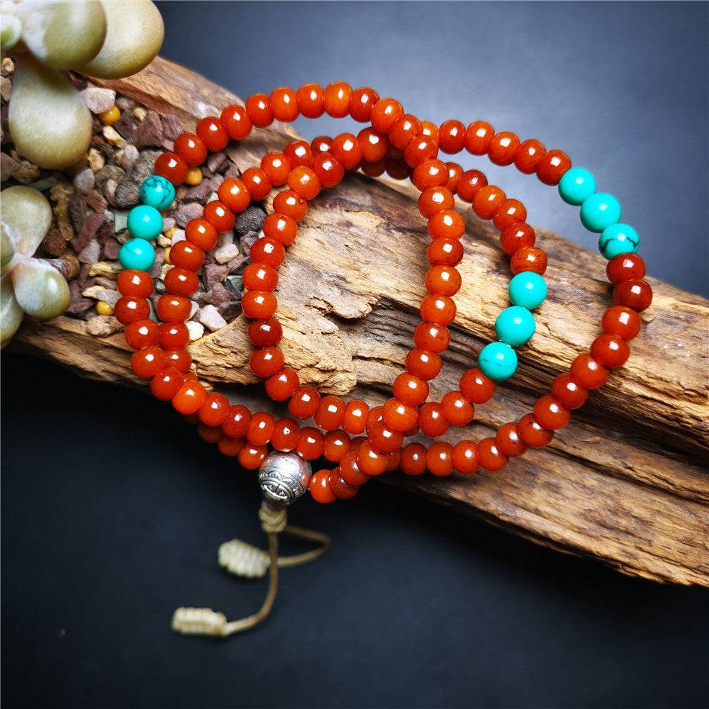 Turquoise and Yak Bone Mala Beads - Gandhanra-ART