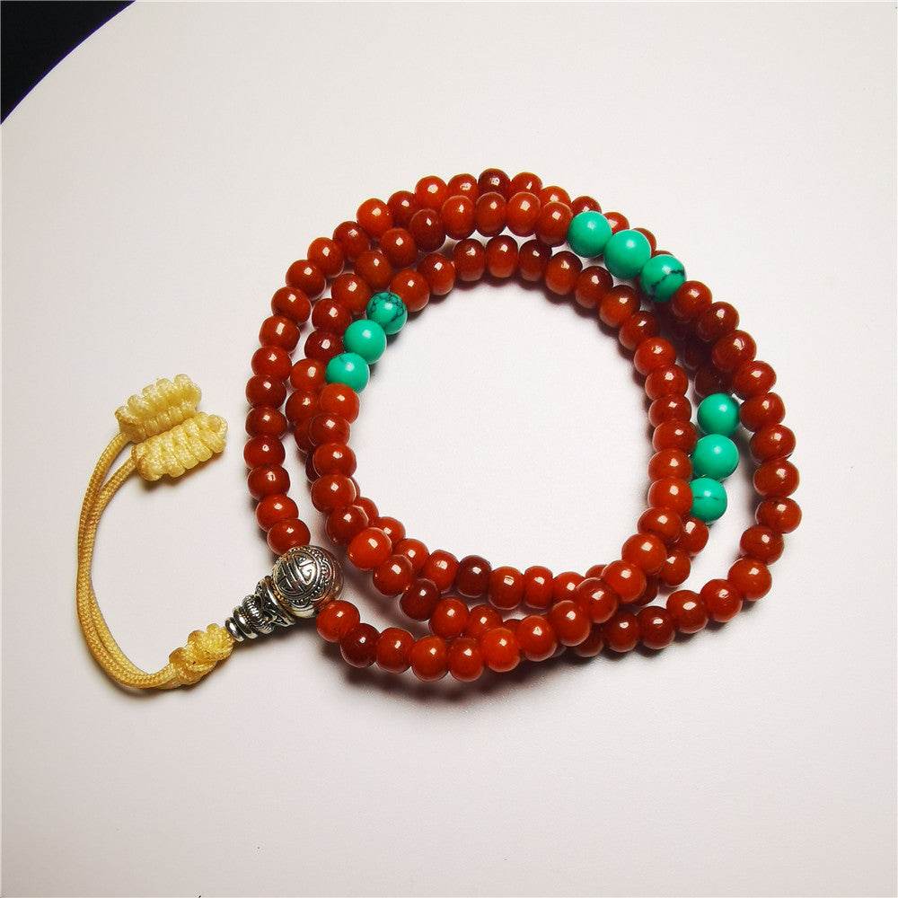 Turquoise and Yak Bone Mala Beads - Gandhanra-ART
