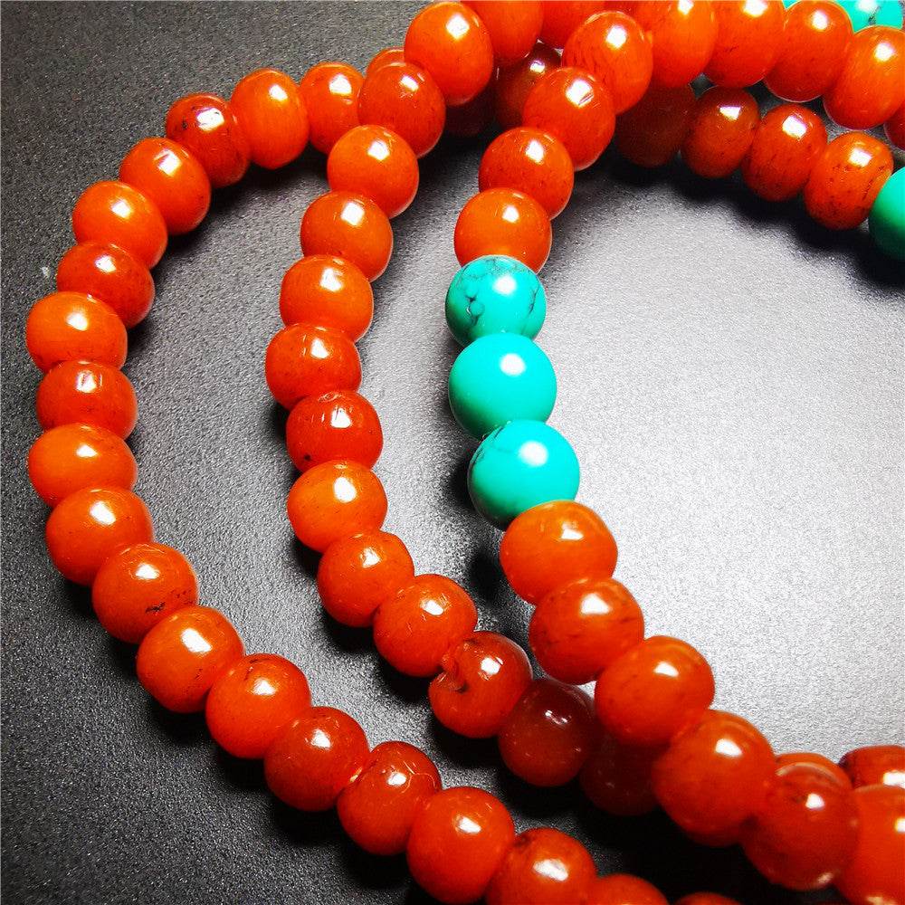 Turquoise and Yak Bone Mala Beads - Gandhanra-ART