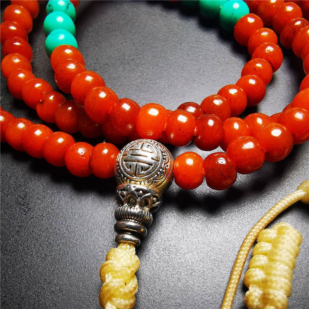 Turquoise and Yak Bone Mala Beads - Gandhanra-ART