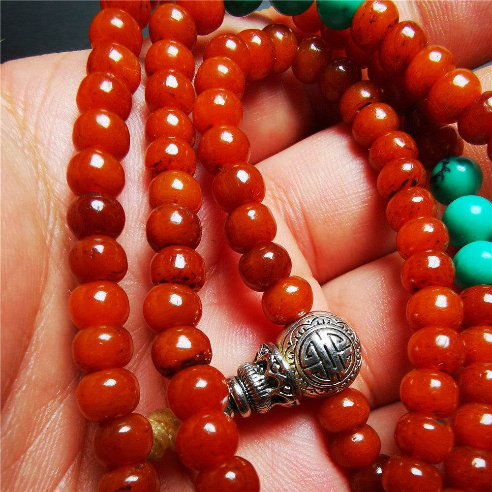 Turquoise and Yak Bone Mala Beads - Gandhanra-ART