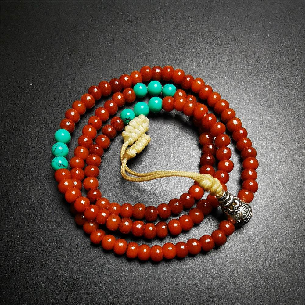 Turquoise and Yak Bone Mala Beads - Gandhanra-ART